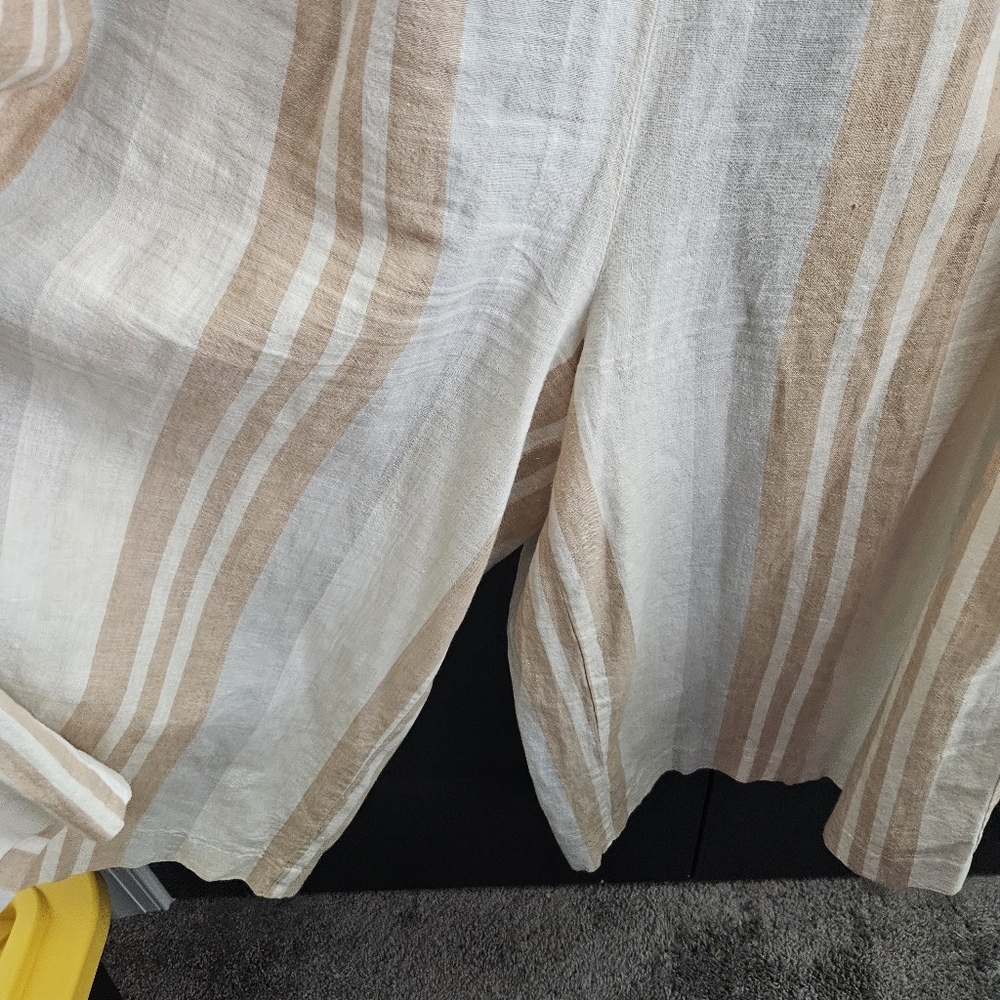 Anthropologie Tan and Cream Striped Jumpsuit - Picture 7 of 16